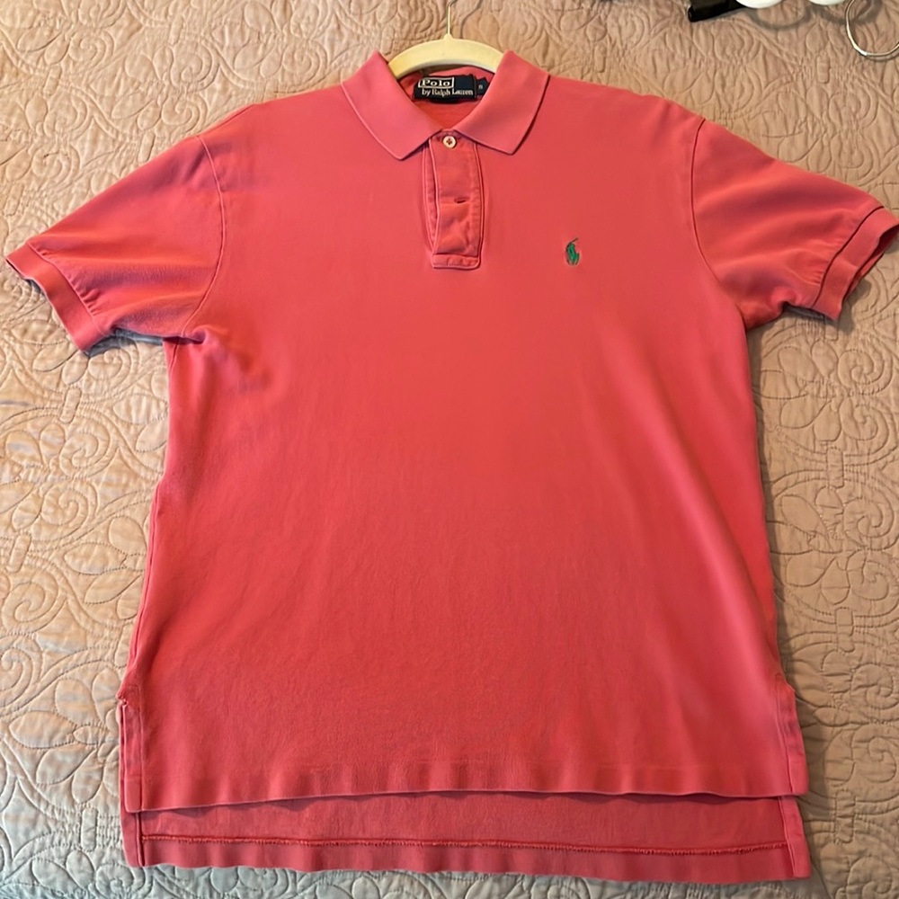 Rustic red short sleeve polo mens small